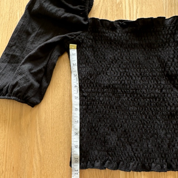 NWT H&M Cropped Puff Sleeve Top - Picture 4 of 7